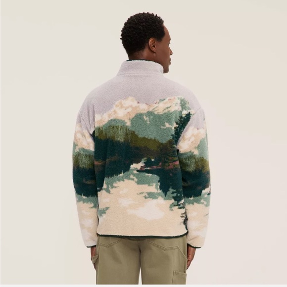 Woolrich x Target Adult Unisex 2XL Printed Landscape Zip-Up Fleece Jacket - Picture 3 of 6